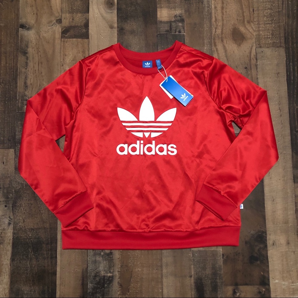 Adidas Women's Original Trefoil Satin Crewneck